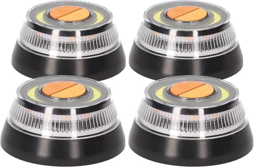 PMK GRUPO Luz V16 homologada DGT [4 unidades] | luz de emergência carro averia ou acidente [visibilidade 1 km] | lanterna com base estampada ou gancho para pendurar de ativação simples idada