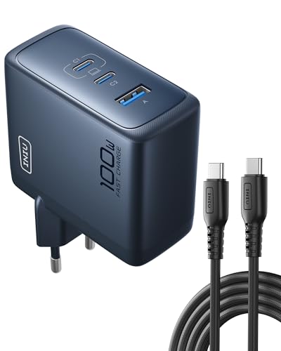 INIU Carregador USB C de 100 W, 3 portas, carregamento rápido, GAN PIXI PD QC adaptador de parede portátil compacto para MacBook Pro Air, iPad, iPhone 16 Pro MAX, Samsung Galaxy S24 Ultra, Google,