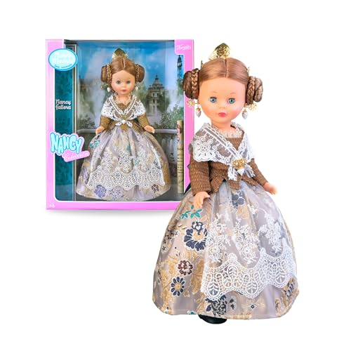 Nancy Coleção Fallera edição 2025, boneca de 42 cm, com autêntico fato regional da comunidade valenciana, design e acessórios feitos em honra às falhas, certificado oficial, famosa (NAL12000)