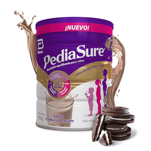 PediaSure Sabor Cookies & Cream Complemento alimentar para crianças com proteínas, vitaminas e minerais, 850 g