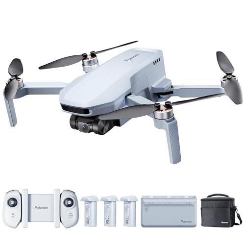 Potensic ATOM SE Combo 4K GPS Dron, transmissão 4 KM <249 g, 3 baterias e HUB de carregamento, 93 m de voo, EIS: Tecnologia ShakeVanish, velocidade máxima 16 m/s, drone com saco para adulto iniciante,