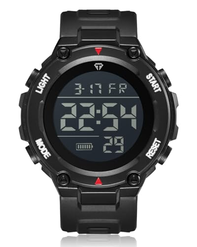 CIVO Relógio masculino digital desportivo militar relógio de pulso grandes impermeável LED correia de silicone