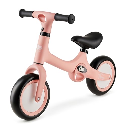 Kinderkraft TOVE Bicicleta sem pedais, bicicleta infantil 18 meses, bicicleta 2 rodas, bicicleta de equilíbrio, selim ajustável, 25 kg, rosa