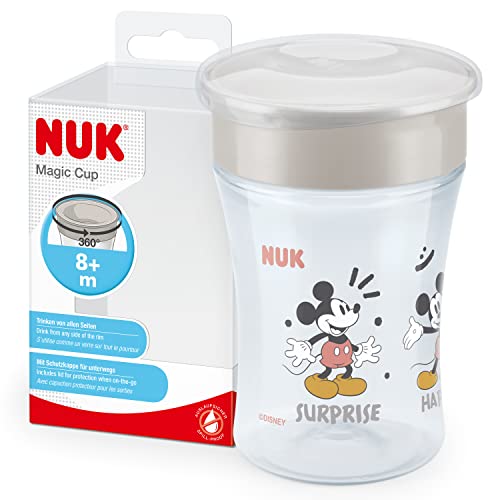 NUK Magic Cup copo anti-derrame para bebé | borda à prova de derrames de 360°, +8 meses, sem BPA, 230 ml, Disney Mickey Mouse, 1 unidade