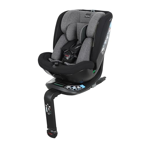 Inglesina Halley Pro, Cadeira de carro giratória ISOFIX 360°, de 0 a 12 anos (40-150 cm), reclinável e respirável, homologada ECE R129/03