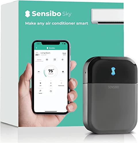Sensibo Sky Controlador de ar condicionado, Wi-Fi, compatível com iOS e Android. Compatível com Amazon Alexa e Google Home