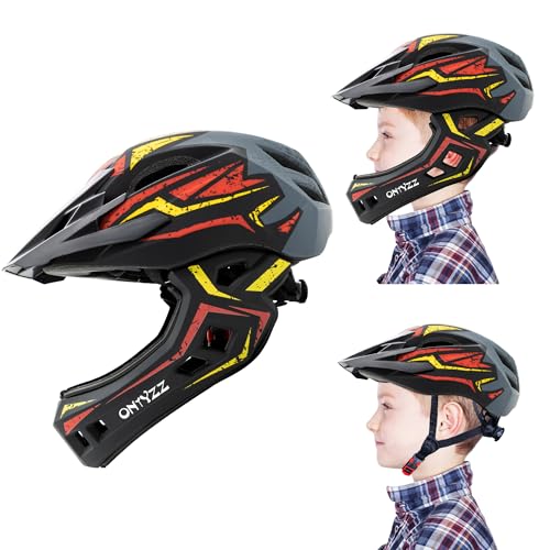 Capacete de bicicleta crianças leve capacete integral com protetor de pala removível viseira destacável capacete de descida crianças para patins Scooter equilíbrio bicicleta