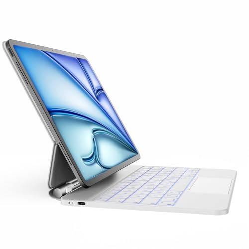 HOU Teclado iPad Air de 13 polegadas (M2 2024/M3 2025), teclado iPad Pro de 12,9 em espanhol, teclado iPad com retroiluminação, capa com teclado iPad Pro 12.9 (3.ª 4.ª geração, 6.ª geração - 202020200