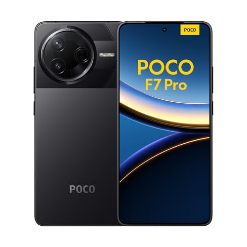 XIAOMI POCO F7 Pro Smartphone de 12 +512 GB, câmara dupla de 50 MP com OIS, ecrã de 6,67" 2K Flow AMOLED 120 Hz, Snapdragon 8 Gen 3, Hypercharge 90W, carregador não incluído, preto (versão ES)