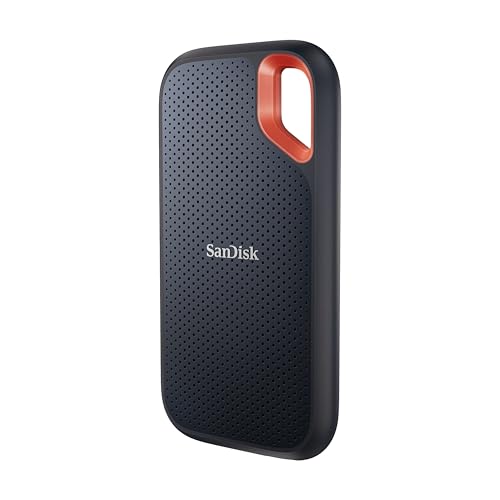 SanDisk Extreme SSD externo portátil de 8 TB (disco rígido externo SSD com velocidade de leitura de até 1050 MB/s, 1000 MB/s de escrita, IP65 de resistência à água e ao pó) com criptografia por