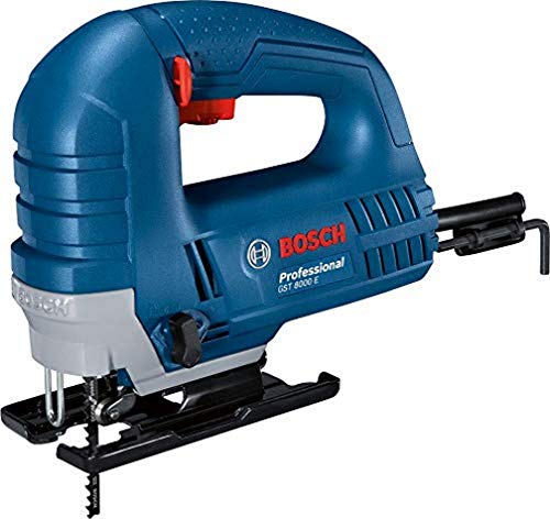 BOSCH 060158H000, Serra de recortes, GST 8000 E, profissional, 710 W, Profundidade de corte até 80 mm, sistema de mudança de lâmina de serra SDS, 500-3,100 c.p.m., movimento pendente de 4 passos, 2,5 kg.