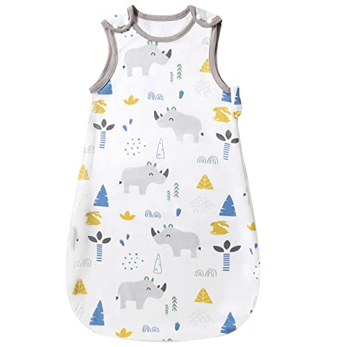 Mosebears Saco de dormir para bebé de verão, animal bonito, manta lavável 0,5 TOG para meninas e meninos, manta portátil sem mangas