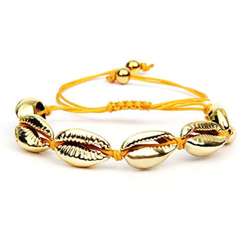 Good.Designs Pulseira de conchas para senhoras I jóias de conchas naturais reais I pulseira de conchas