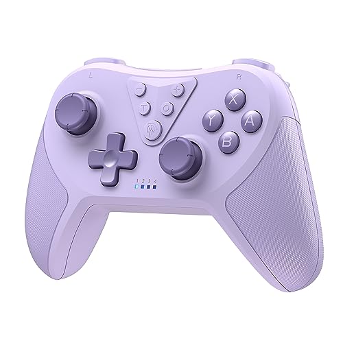 EasySMX T37 Controles Switch, comando Bluetooth de Pro Switch, comando para switch com turbo, vibração para Switch/Lite/OLED, roxo