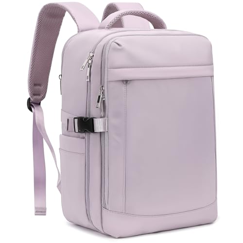 Yankony Mochila viagem cabine avião 40 x 20 x 25 para Ryanair 20 L mochilas de viagem com bolso anti-roubo Travel Backpack bagagem de mão homem mulher, Roxo