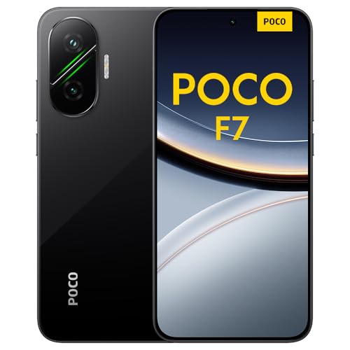 XIAOMI POCO F7 Smartphone de 12 + 512 GB, câmara Sony de 50 MP com OIS, ecrã AMOLED de 6,83 polegadas 1,5 K a 120 Hz, Snapdragon 8s Gen 4, Hypercharge 90W, carregador não incluído, preto (versão ES)
