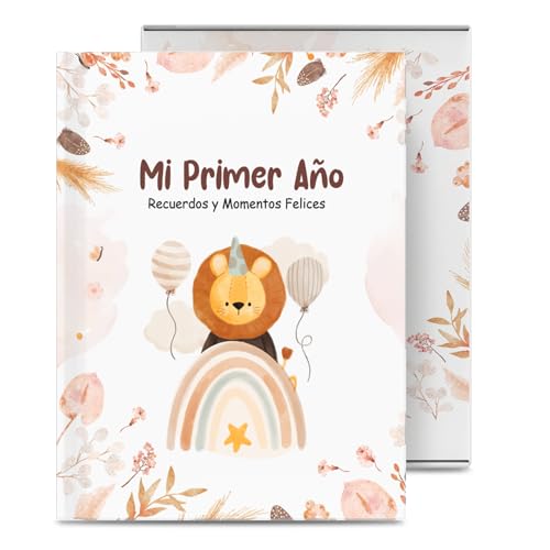 Taricor Livro recordações bebé, álbum de 94 páginas bebé primeiro ano, diário e álbum de fotos para bebés de 1 ~ 5 anos, presentes para bebés caderno diário bebé para colar fotografias e escrever