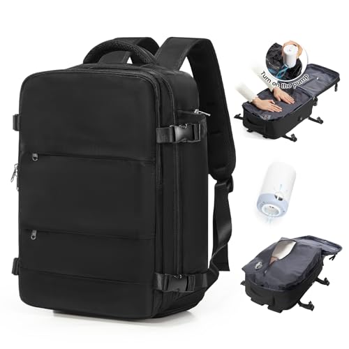 BJLFS Mochila viagem cabine avião 40 x 20 x 25 a vácuo bagagem de mão 40 x 30 x 20 voling com sistema de vácuo mochila de viagem portátil impermeável para homem e mulher com sistema de compressão