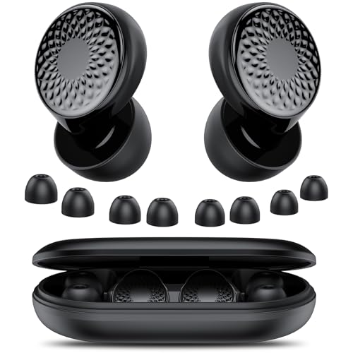 Tampões de ouvido de ruído para dormir, - 35 dB tampões para dormir cancelamento de ruído, suave e confortável, ideais para concertos, viagens, trabalho e concentração com 8 reutilizáveis tampões