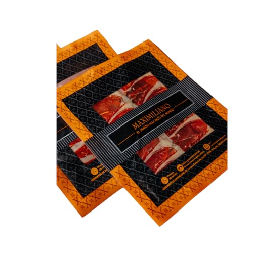 Maximiliano - Paleta isca de campo - paleta 100% ibérica, 1 estojo de 100 g - lancheada à máquina - exclusiva e autêntica - cura 18 meses - criação em liberdade - origem serra de holva