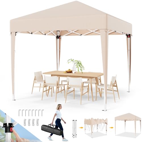 Devoko Tenda, 2 x 2 impermeável estável à prova de frio tenda, 3 dobrável ajustável em altura, tenda dobrável, proteção UV 50, tenda com bolsa de transporte tendas para exteriores, tenda de campismo