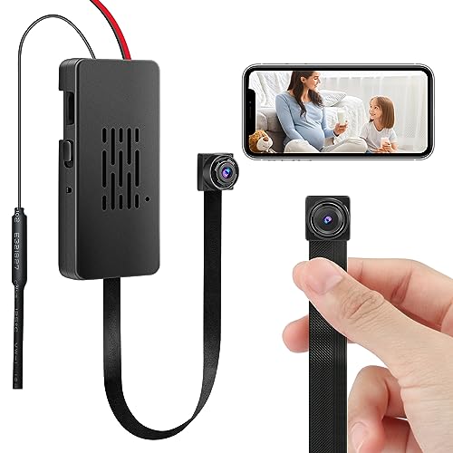 Mini câmara WiFi, câmara de vídeo sem fios e gravador HD 1080P recarregável, compatível com HD Smart App, grande ângulo de 2,4 GHz, visualização em tempo real, vídeo contínuo 24 horas