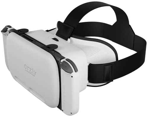 Orzly Concebidos para a Nintendo Switch e a consola Nintendo Switch OLED com lentes ajustáveis para uma experiência de jogo em realidade virtual e compatível com lavatório VR - edição em branco