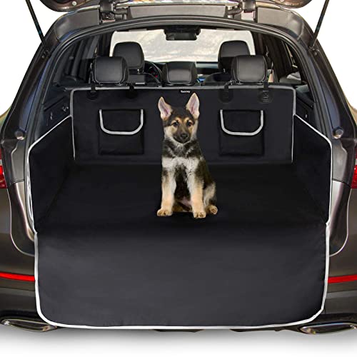 Toozey - Protetor de carteira de carro para cão, universal, 2 bolsos grandes, impermeável e antiderrapante, 208 x 105 cm, capa de mala para a maioria dos carros, e-Book Bonus, preto-XL