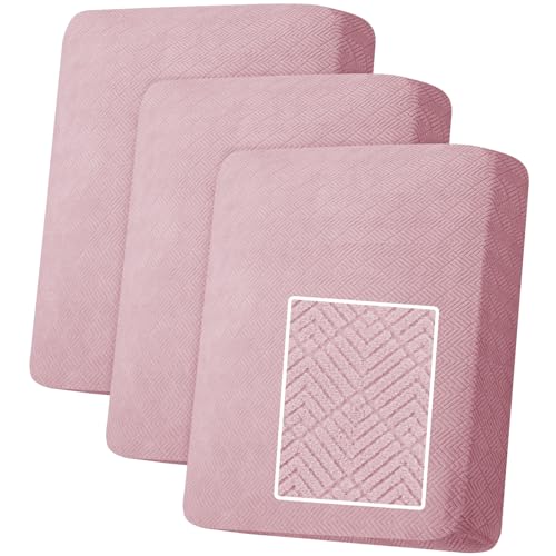 YSTELLAA Capa de assento de sofá elástico, capa de almofada ajustável para sofá, almofada separada universal, capa de almofada antiderrapante, protetor capa assento sofá, 1 assento * 3, rosa