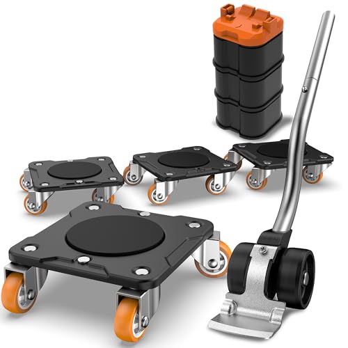 ONEON Transportroller Plus - Placa de rodas para transporte, painéis de aço completo, design com nervuras reforçadas, mais capacidade de carga, duradoura, elevação de móveis e cargas pesadas fácil