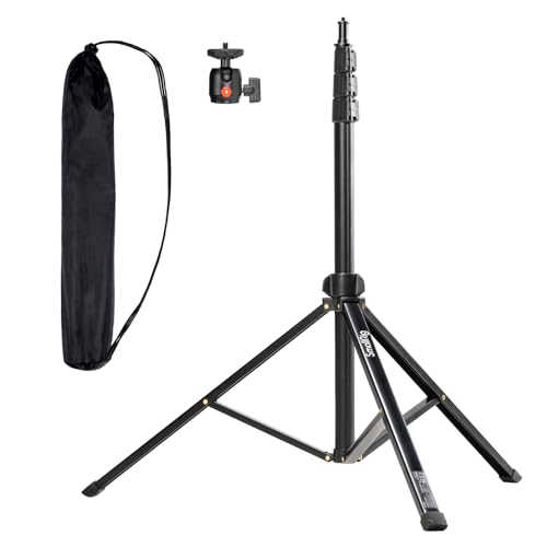 SMALLRIG Suporte de luz de 200 cm, tripé portátil para fotografia, ideal para refletores, caixas de luz, luzes de estudo, anel de luz, carga máxima 4 kg, tamanho dobrado 56 cm, RA-S200-4379