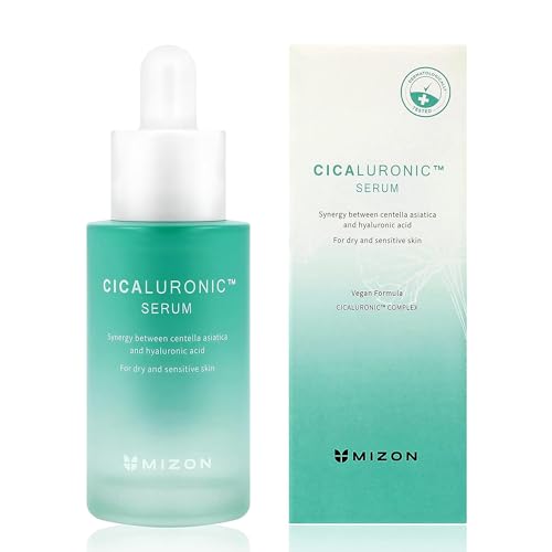 Mizon Serum cícalurónico (30 ml), complexo de 8 ácidos hialurónico e centella asiática para hidratação profunda e nutrição completa. Fórmula vegana e natural (Cicaluronic Serum)