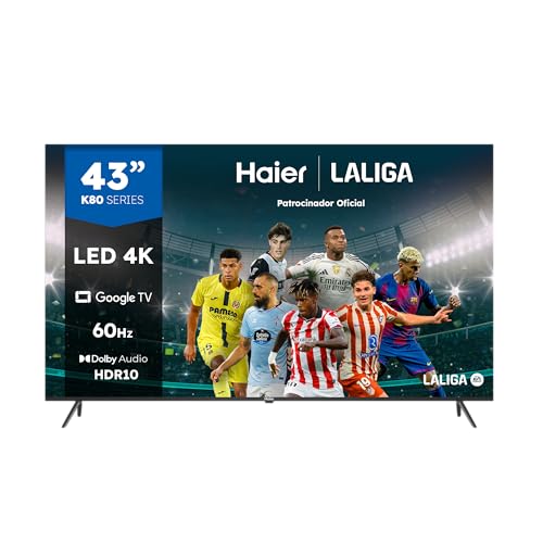 Haier Direct LED 4K UHD H43K800UX Smart TV 43", Google TV, Dolby áudio e visão Dolby, HDR 10, controlo remoto inteligente, Google Assistant, Bluetooth 5.1, DBX TV, HDMI 2.1 x 4, sem molduras, 20244 12
