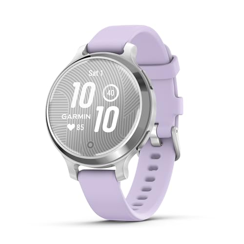 Garmin Relógio inteligente Lily 2 Active GPS de 35 mm, relógio elegante menor, ecrã oculto, aplicações desportivas, lente estampada, ecrã táctil brilhante, até 9 dias de duração da