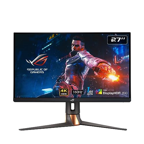 ASUS ROG Swift PG27UQR Monitor de jogos de 27 polegadas (4K UHD (3840 x 2160), Fast IPS, 160 Hz, 1 ms GTG, NVidia G-Sync, DisplayHDR 600)