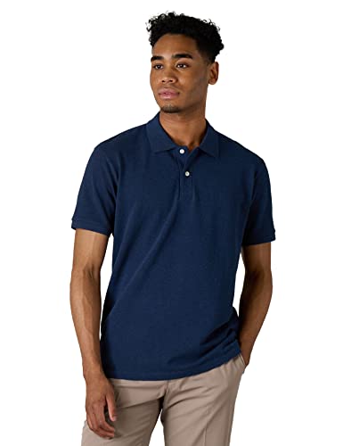 LAPASA Polo de manga curta para homem 100 % algodão de piqué estilo clássico relaxado t-shirt casual com tira negócios golfe desporto verão M19