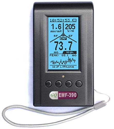 Advanced GQ EMF-390 Multi-Field Electromagnetic Radiation 3 em 1 EMF ELF Meter RF Spectrum Analyzer Ghost, Cell Tower Smart medidor hiden Spy Camera Signal bug detector RF upto 10G com logger de dados