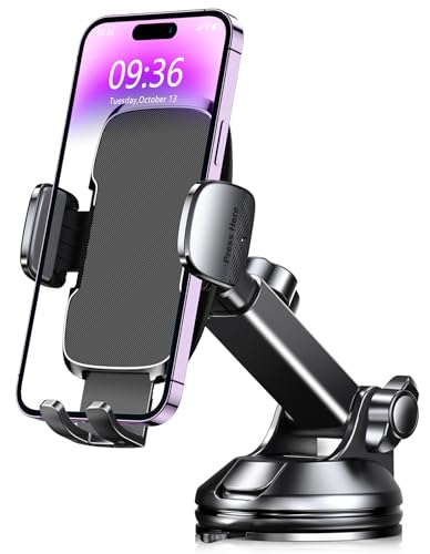 CIRYCASE Suporte móvel para carro, [sucção ultra poderosa] suporte de telemóvel carro universal, para-brisas e salpico porta telemóvel carro para telefones de 4-7", operação única mão e amigável mãos