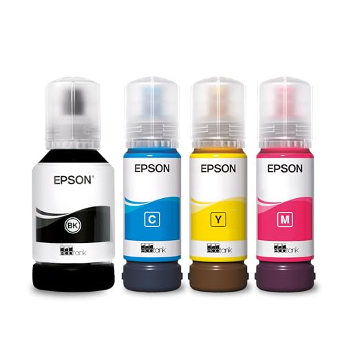 Garrafas de tinta originais EcoTank da série 102 da Epson - 4 cores preto, ciano, magenta e amarelo