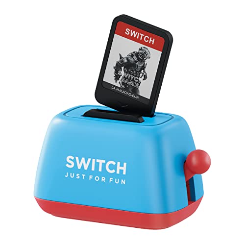 Suporte para capa de jogo Switch compatível com jogos Nintendo Switch ou jogos PS Vita ou cartões SD, bonito suporte de torradeira portátil para armazenamento de 2 cartuchos de jogo (azul vermelho)