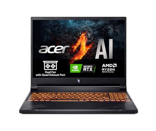 Acer Nitro V 16 ANV16-41-R68V Computador portátil Gaming de 16" WUXGA IPS 165Hz (AMD Ryzen 7 8845HS, 16 GB RAM, 1TB SSD, NVIDIA GeForce RTX 4060, sem sistema operacional) Cor preta - Teclado QWERTY