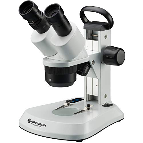 Bresser Microscópio Analyth STR 10 x – 40 x estéreo, luz difuminada e transmitida, microscópio, cor preta