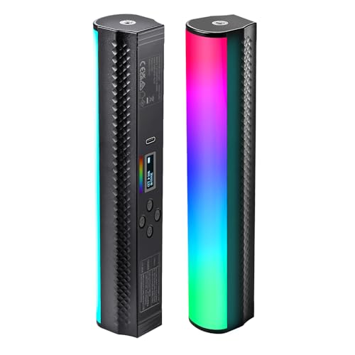 NEEWER Varinha luz RGB, fotografia de mão magnética YouTube TikTok Vlog Video Light Stick barra luz tubo luz LED 2500K-8500K regulável a todas as cores CRI95 2550 mAh bateria 17 cenas, 1 unidade Ete,