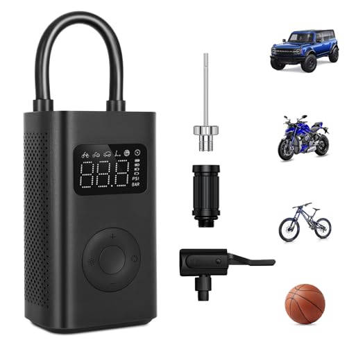 Novo Mi Mijia Portable Electric Air Compressor 2, compressor de ar portátil (0,2 10,3 bar/3-150 psi, 6 modos, bateria de 2000 mAh, 14,4 Wh, carregamento USB-C, ecrã LED)
