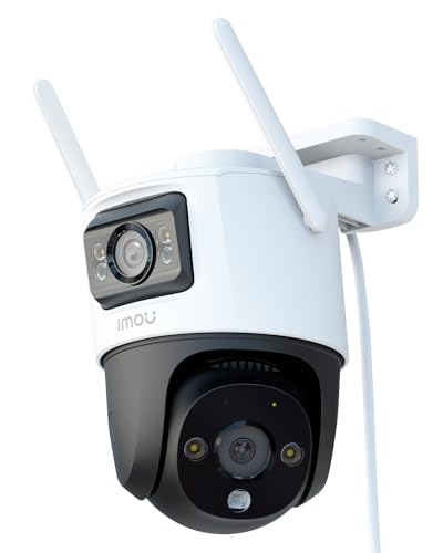 Imou Câmara de vigilância Wi-Fi exterior com lentes duplas, resolução 6 MP (3 MP+3 MP), visão noturna em cores até 30 m, detecção de pessoas / veículo, rastreamento automático PT, áudio bidirecional,