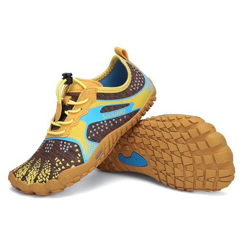 SAGUARO Barefoot Sapatilhas minimalistas confortáveis sapatilhas de Trail Running para meninos e meninas, Gr.24-36