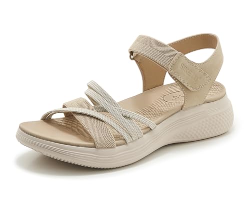 Meik Mangni Sandálias desportivas de verão para mulher sapatos de praia casuais sandálias de caminhada moda 35-42 UE