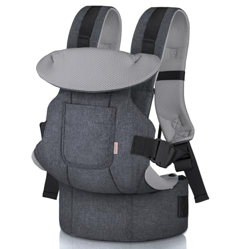 GAGAKU Mochila porta-bebés, porta-bebés de 0 a 36 meses avançado 4 em 1 com porta-bebés ergonómico fácil de transportar com possibilidade de levar a criança a olhar para a frente e para trás -