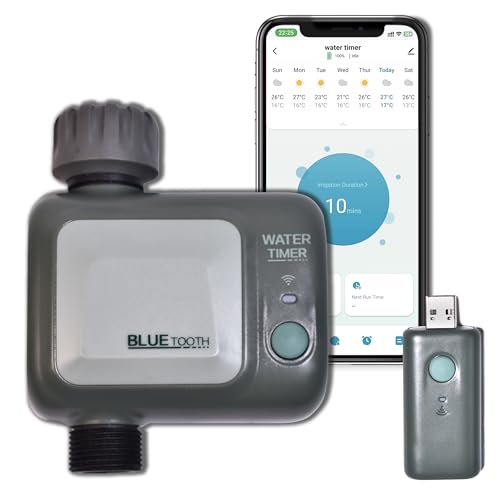 johgee WiFi Temporizador de água inteligente WiFi, IPX5 impermeável, rega automática, temporizador de rega para jardim relva