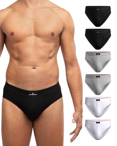 DANISH ENDURANCE Cuecas homem Slip de algodão, Slips homem respiráveis, 3 Pack - cuecas para homem, Slips homem algodão, Slip homem